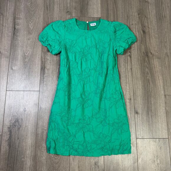 J Crew Eyelet Puff Sleeve Mini Dress US Women's 0 New - Picture 2 of 6